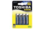 TOSHIBA 4X LR6 AA Alkaline Battery in Blister