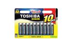 TOSHIBA AA10X LR6 alkaline battery in blister